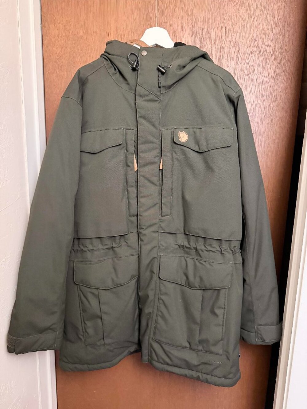 Fjallraven Nuuk Parka Insulated Fur Hood Black Winter Coat Mens EXTRA LARGE